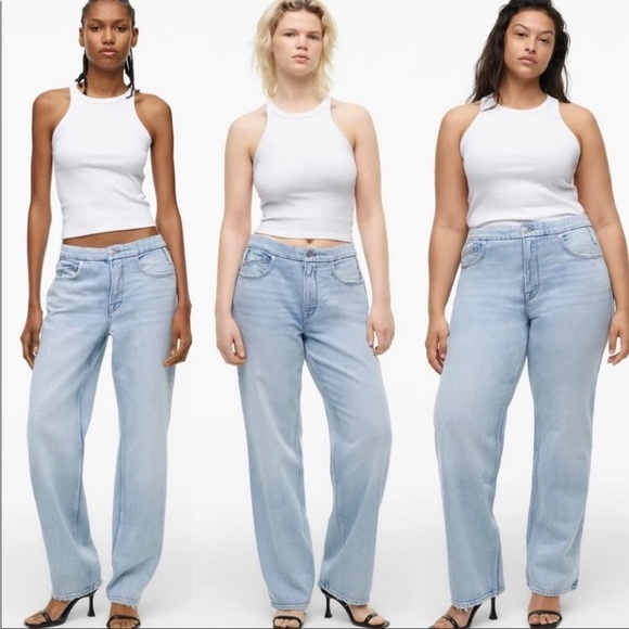 Zara Denim - Zara x Good American 90’s Relaxed Jeans Light Wash Size 2